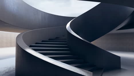 Modern Concrete Spiral Staircase