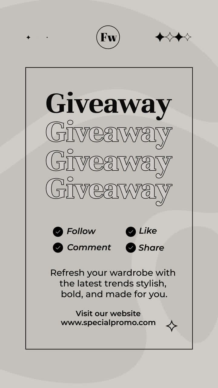 Fashion Brand Giveaway Social Media Promotion