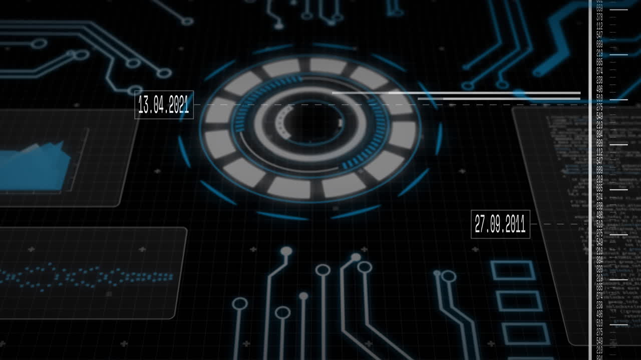 Animation of diagrams and data processing over scope scanning with connections