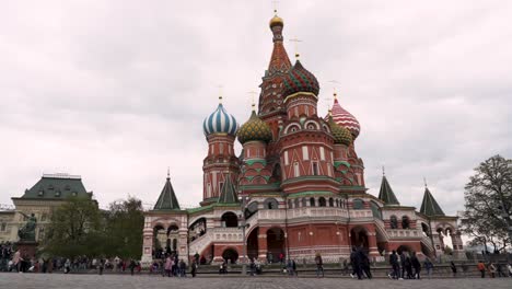 Blick-Auf-Die-Basilius-Kathedrale,-Roter-Platz,-Moskau,-Russland