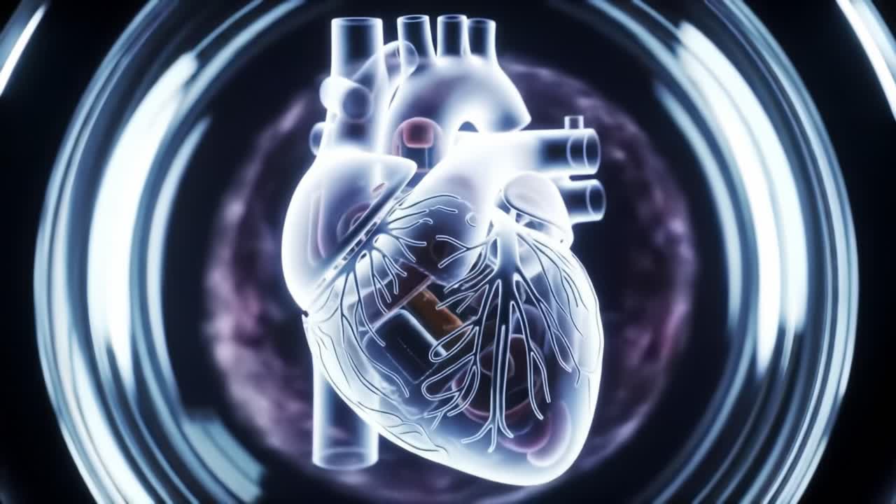 An in-depth look at the structure of the human heart, showcasing its chambers and arteries. This informative representation highlights essential functions and anatomy for educational purposes.