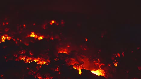 pacaya volcano  eruption. close up of lava