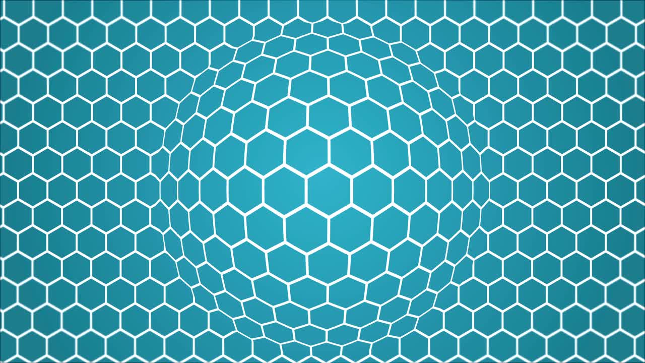 hexagonal abstracto estilo microscopio de ciencia ficción bucle de fondo de movimiento moderno