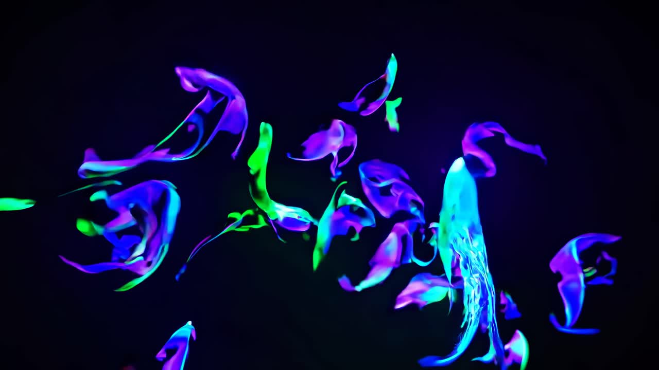 추상적인 네온 흐름