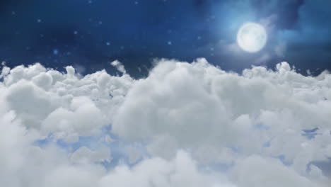 compuesto digital de nubes en movimiento