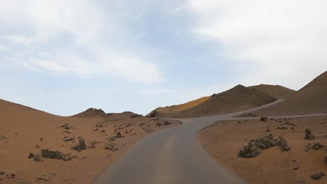 Timanfaya-En-España-Parque-Natural-Protegido-De-Lanzarote-Islas-Canarias,-Zona-Volcánica,-Erupciones-De-Laba