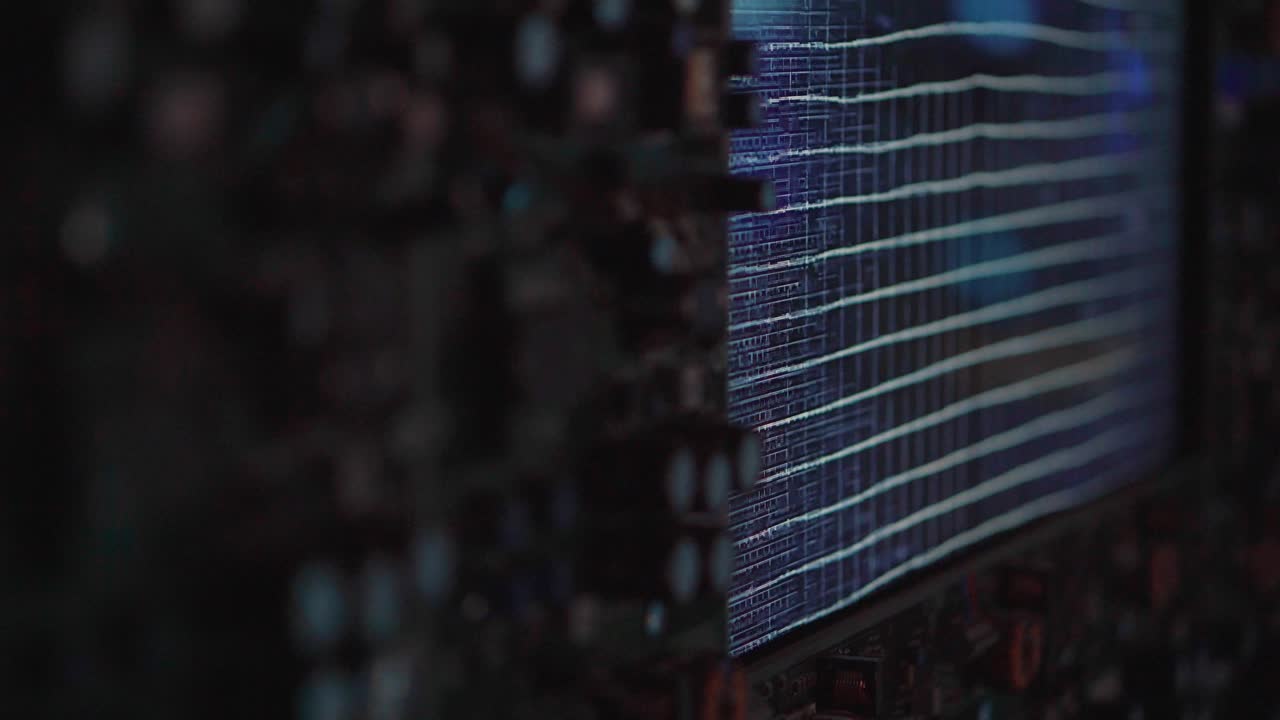 Vintage Oscilloscope Display