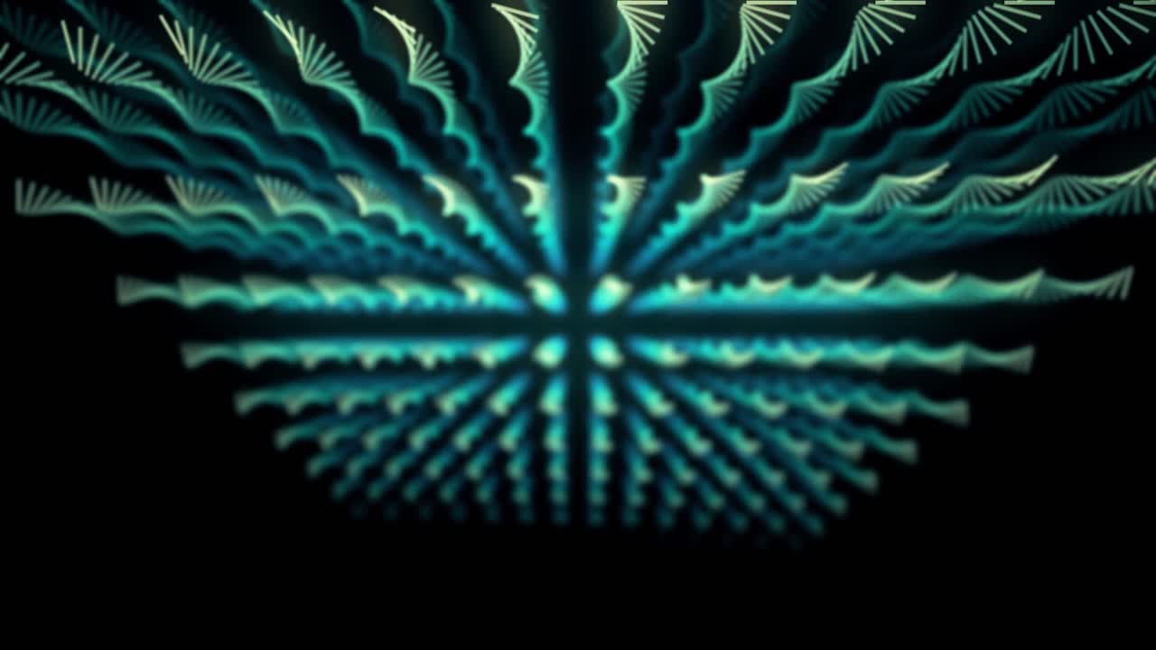 Abstract Teal Light Trails