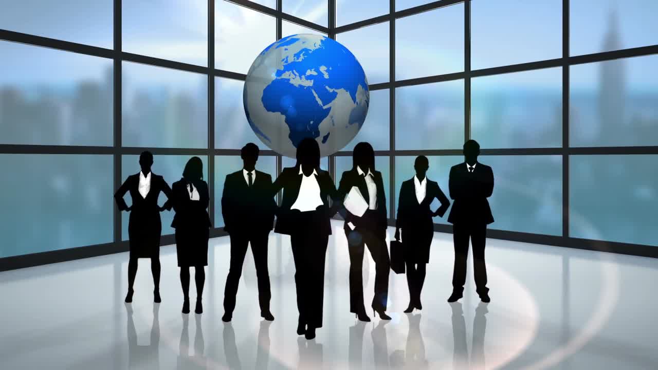 사업가들의 검은 실루