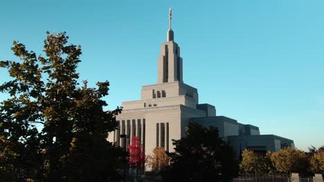 AWESOME-AERIAL-LATERAL-SHOT-OF-LDS-MORMON-DRAPER-UTAH-TEMPLE