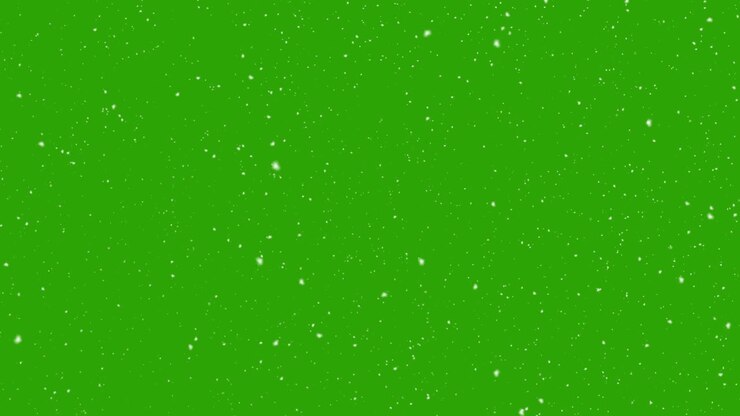 Snow falling on green screen background