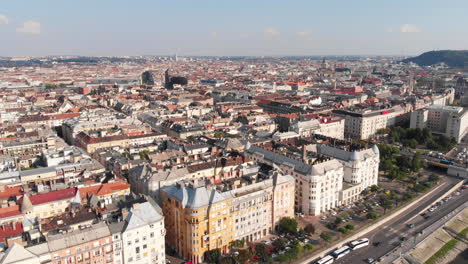 aerial view to the city, budapest, hungary