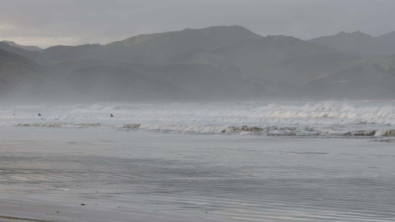 New Zealand's most beautiful surf at Castle Point Beach