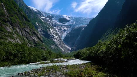 beautiful nature norway glacier kjenndalsbreen.