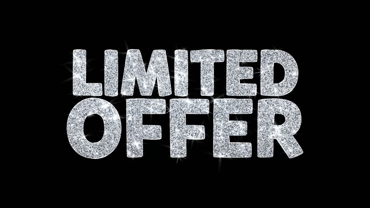 Limited Offer Graphic with Glitter Effect
