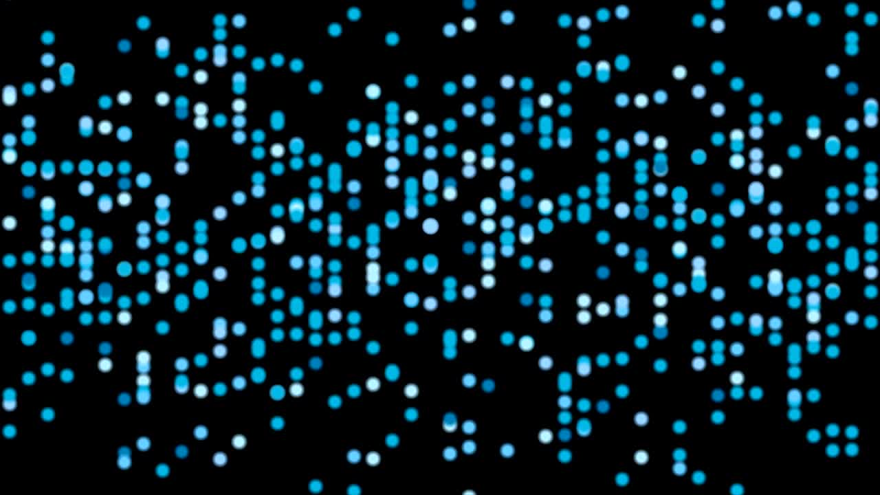 tecnología de luces brillantes azules círculo mosaico video animación