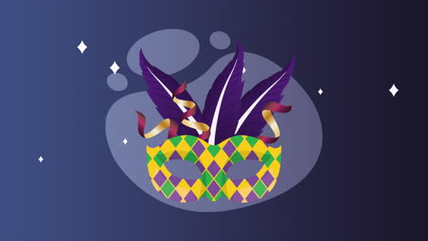 ilustración de la máscara de mardi gras