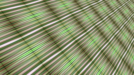 4k 3d rendering multicolored organic lines on digital square led pattern screen display with dept of field blurred background. seamless loop futuristic technology layout pattern wave glow design.
