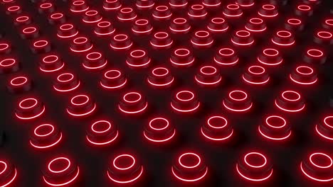 abstract black circles with glowing red lines