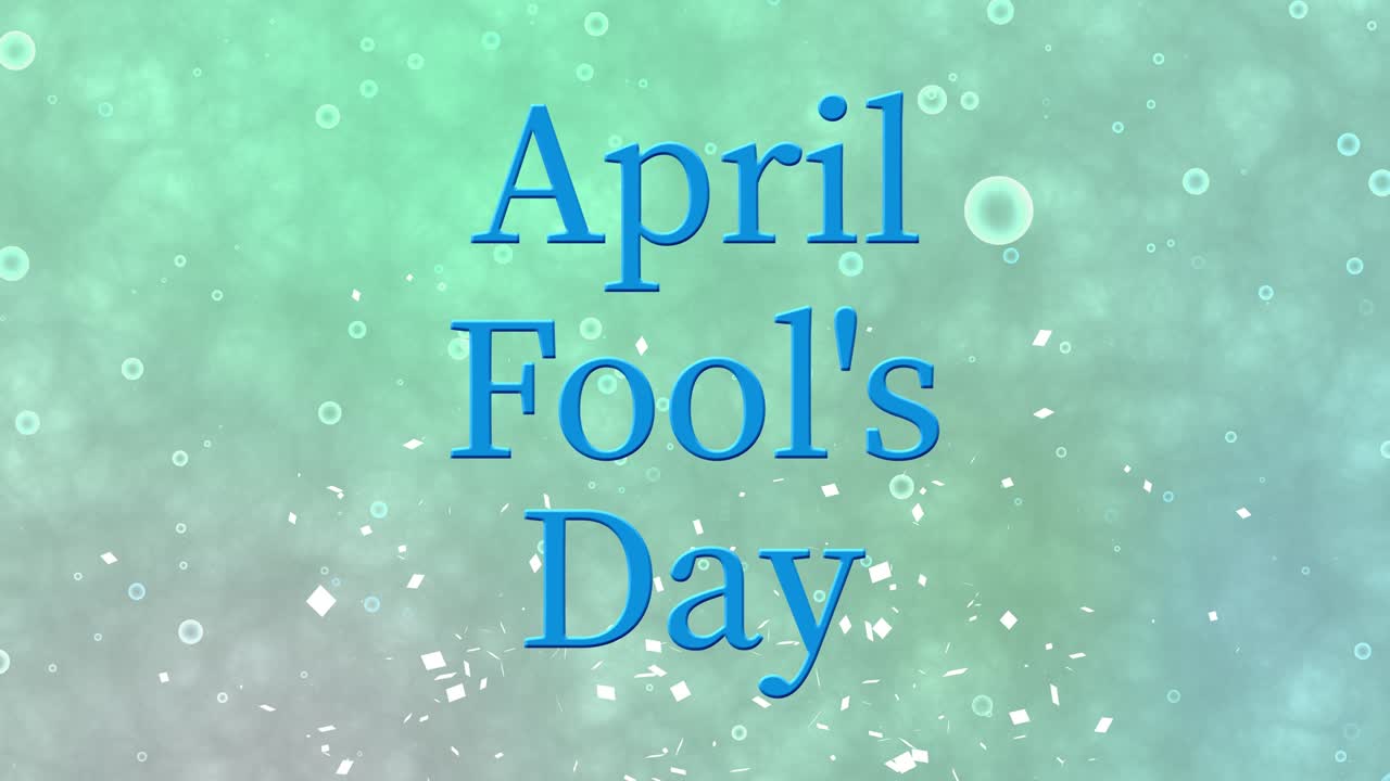 4월의 어리석은 영어 메시지 텍스트 애니메이션 모션 그래픽