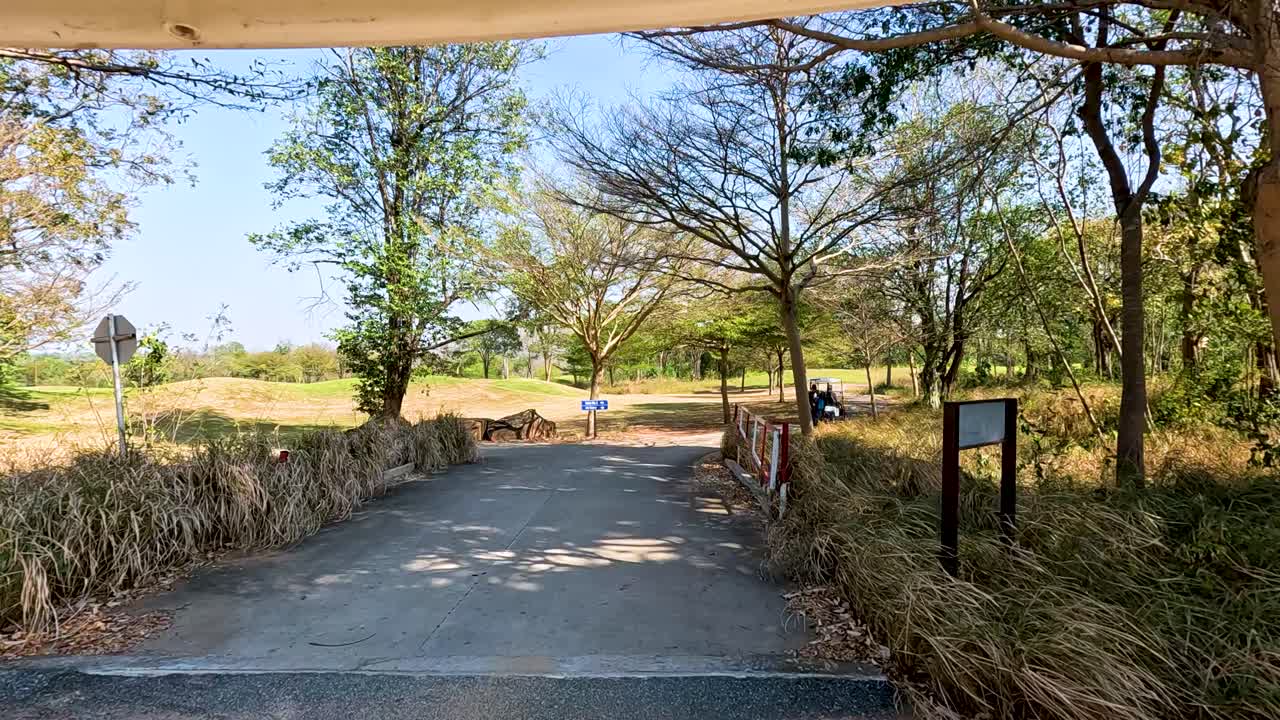 골프장을 가로질러 평화롭게 산책하는 것