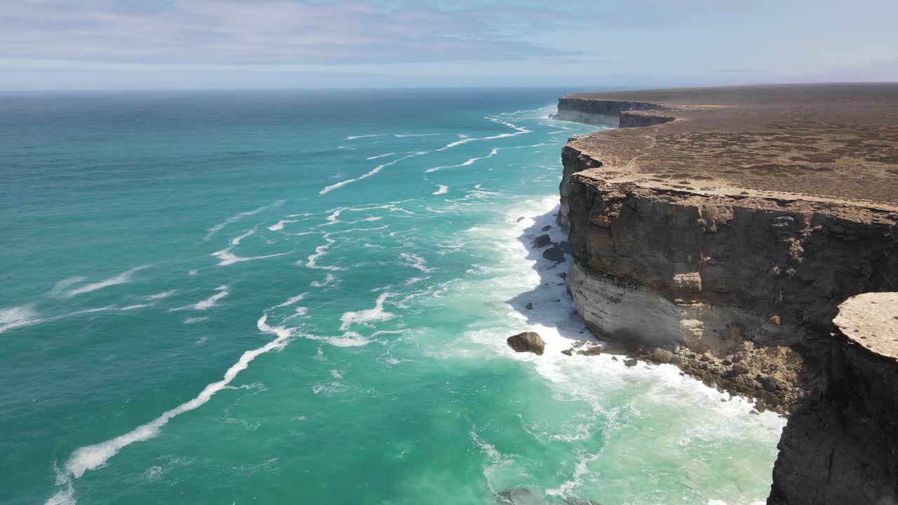 Drone aerial moving forward over the Great Australian Bight