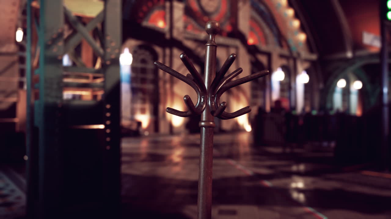 역 또는 복도에 있는 빈티지 옷장