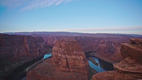 pan across river valley in the south west united states