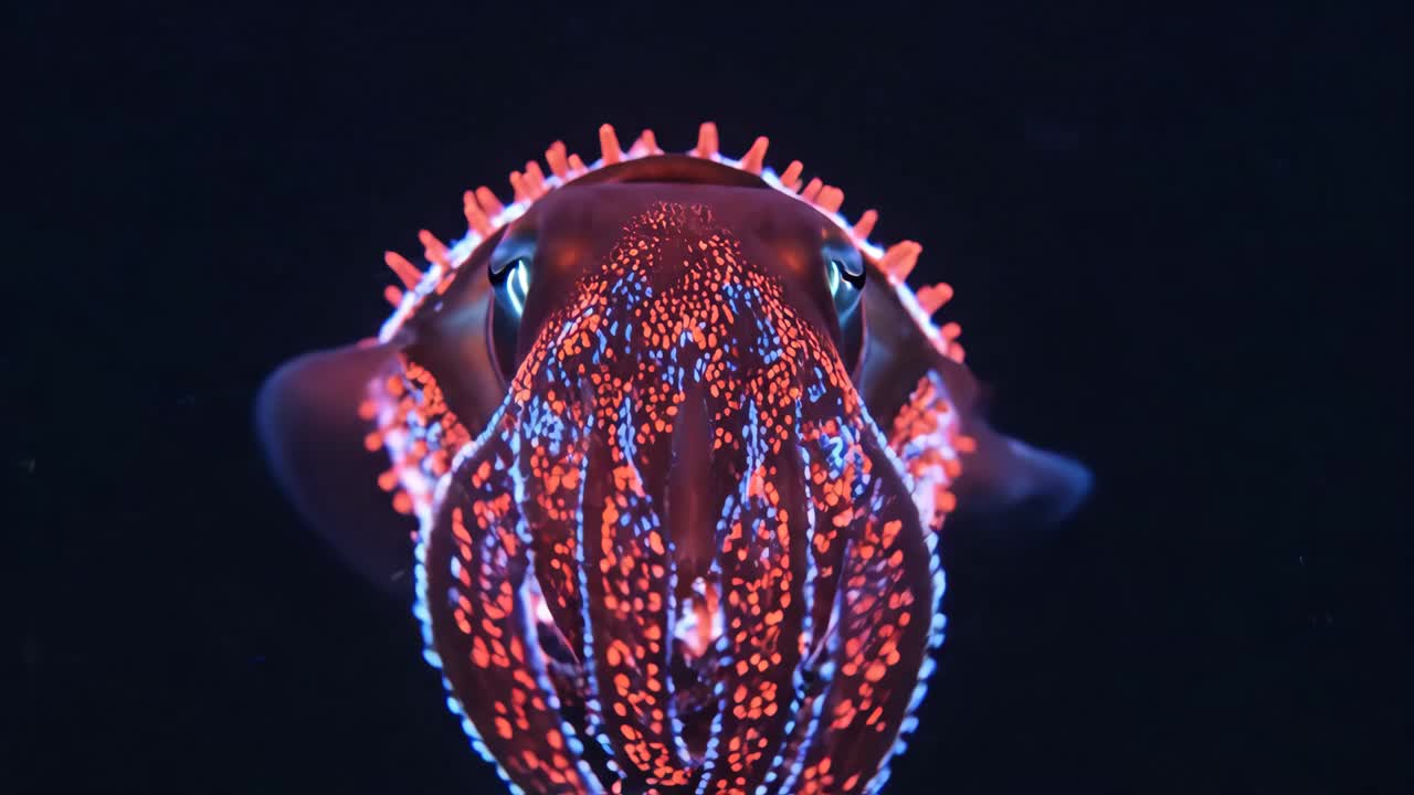Close-up of a Colorful Squid