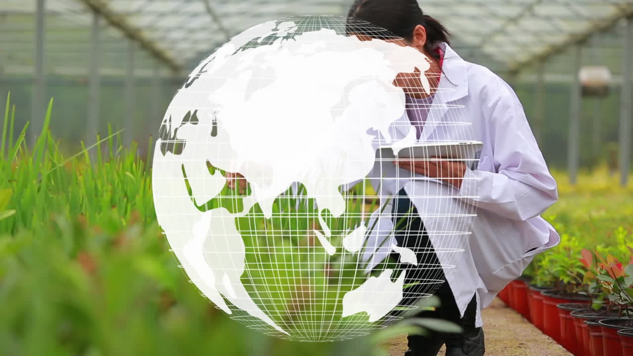 цифровой композит учёного и земного шара