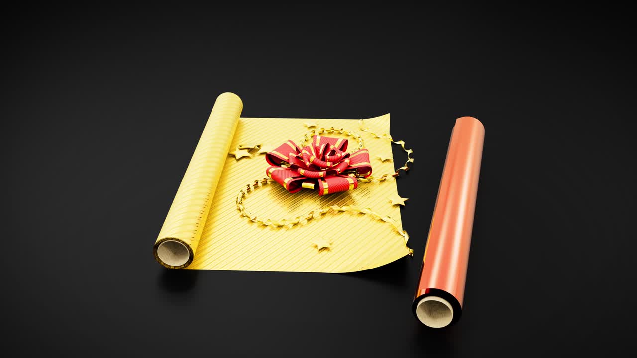 좋은 축제 선물 포장 회전, 고립 - 루프 비디오