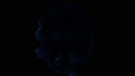 ethereal blue smoke on dark background mystical essence or ghostly apparition