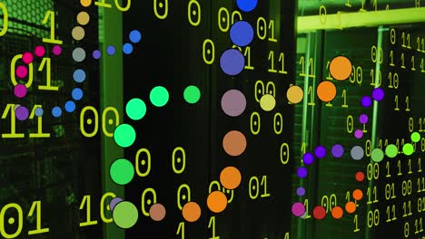 animation of medical data processing over dark background