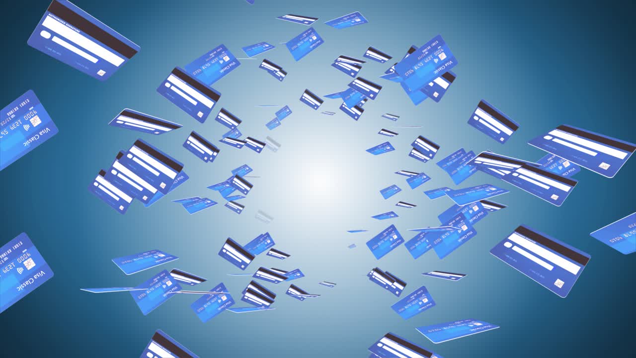 Of a credit card with a chip business market shopping concept financial graphics clean and minimal