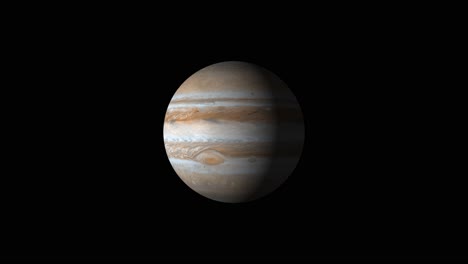 4k planet jupiter on black background