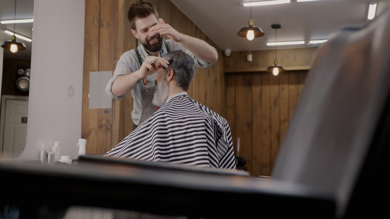 Haircut at a Barber Shop