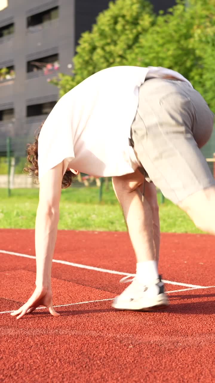 Man on a Running Track