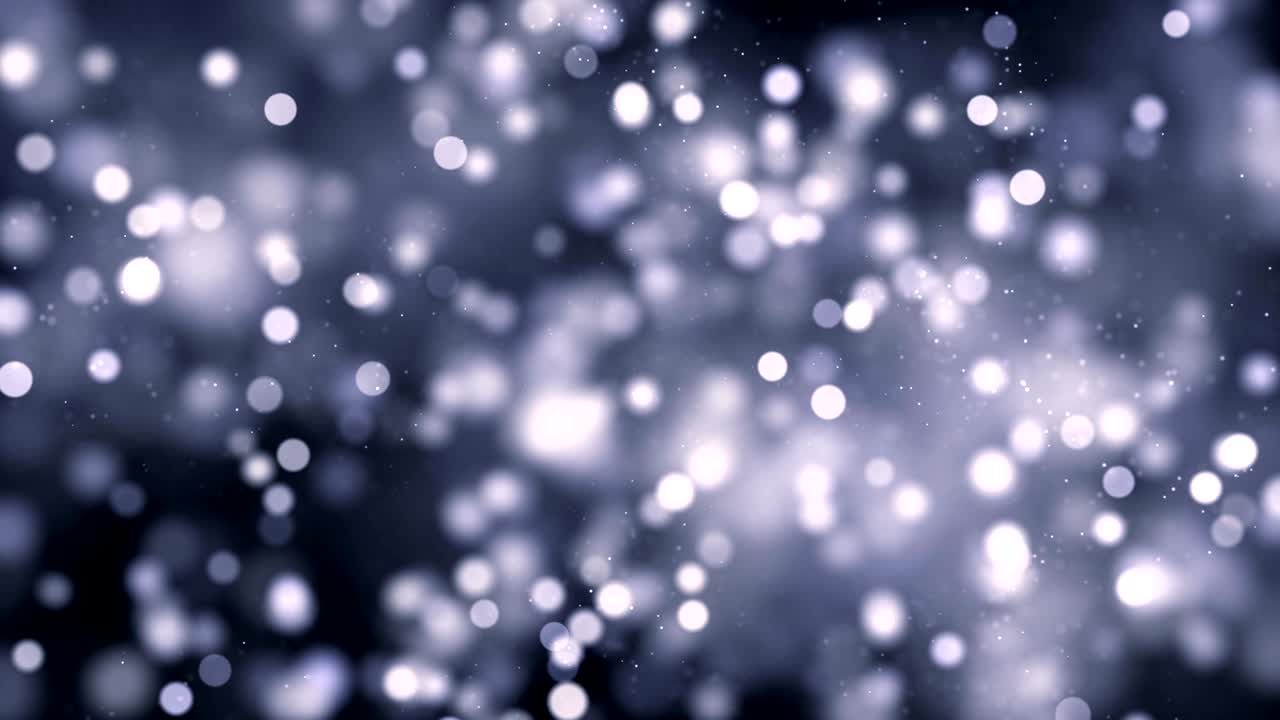 fondo de partículas abstractas desfocalizadas de 4k (azul) - video de stock de bucle