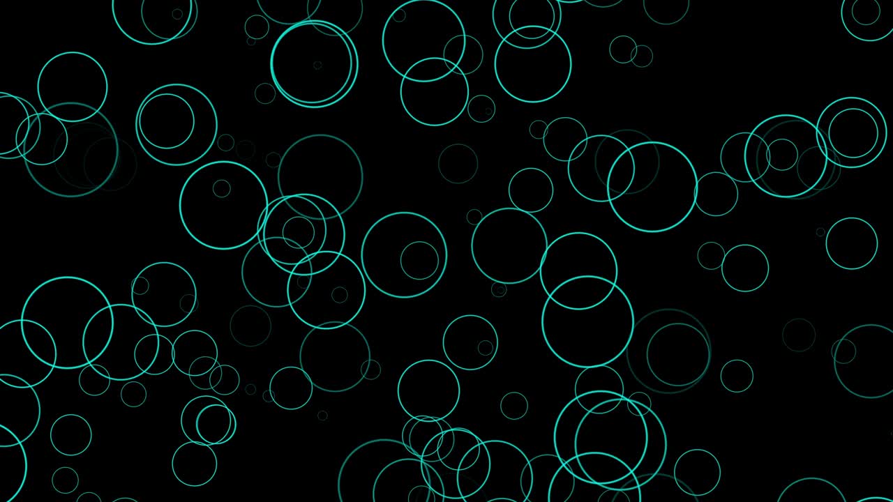 fondo negro con círculos móviles