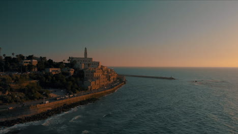 Tel-Aviv---Jaffa-sunset-time---Aerial-Drone-footage