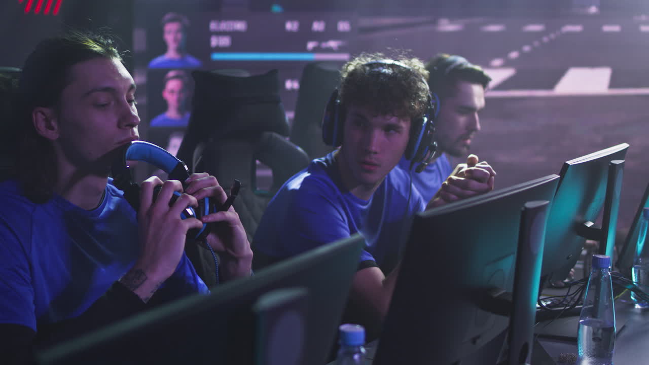 Esports gaming team at a competition