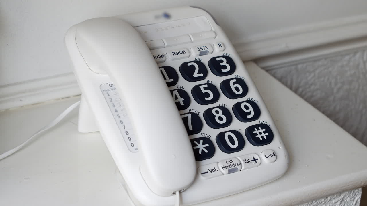 전화로 999를 누르는 남자