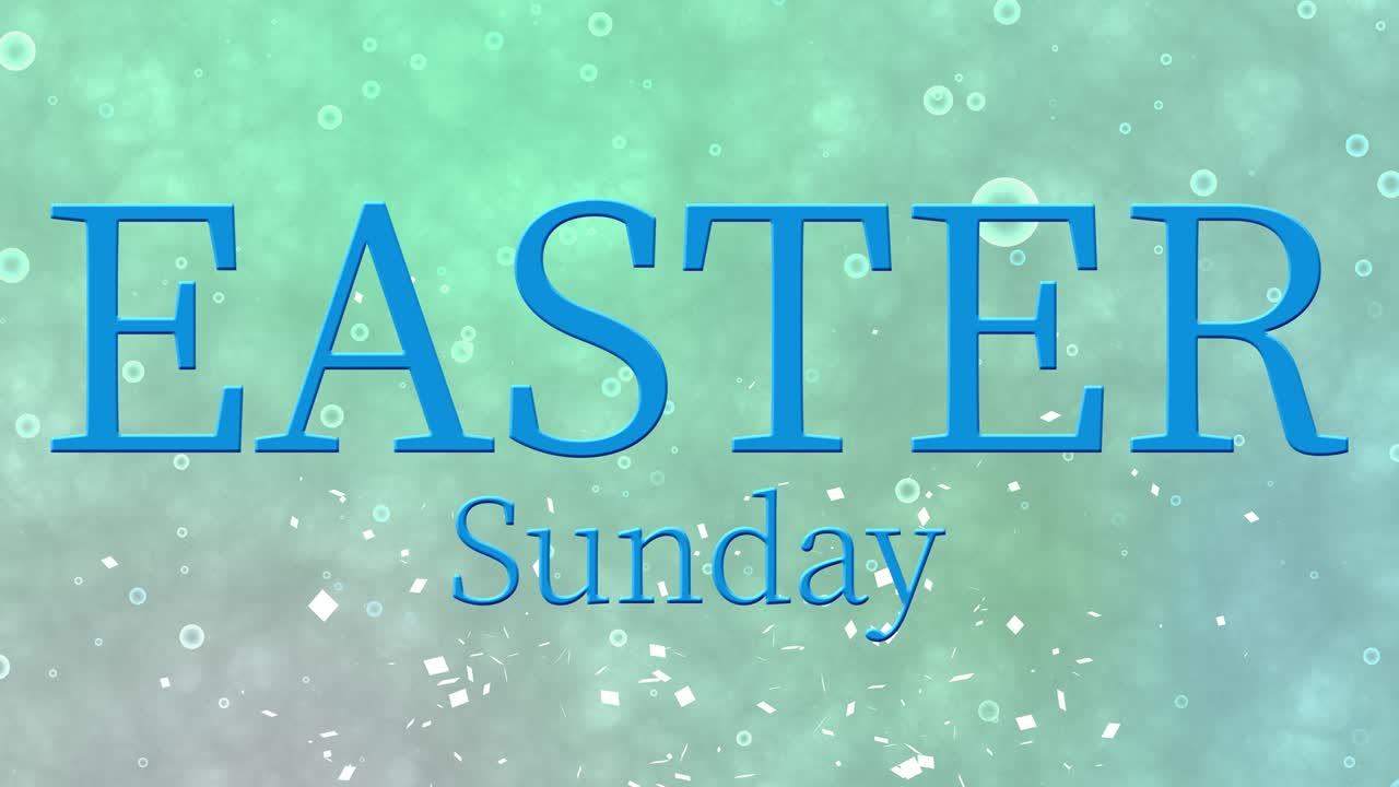 부활절 일요일 이벤트 텍스트 애니메이션 모션 그래픽