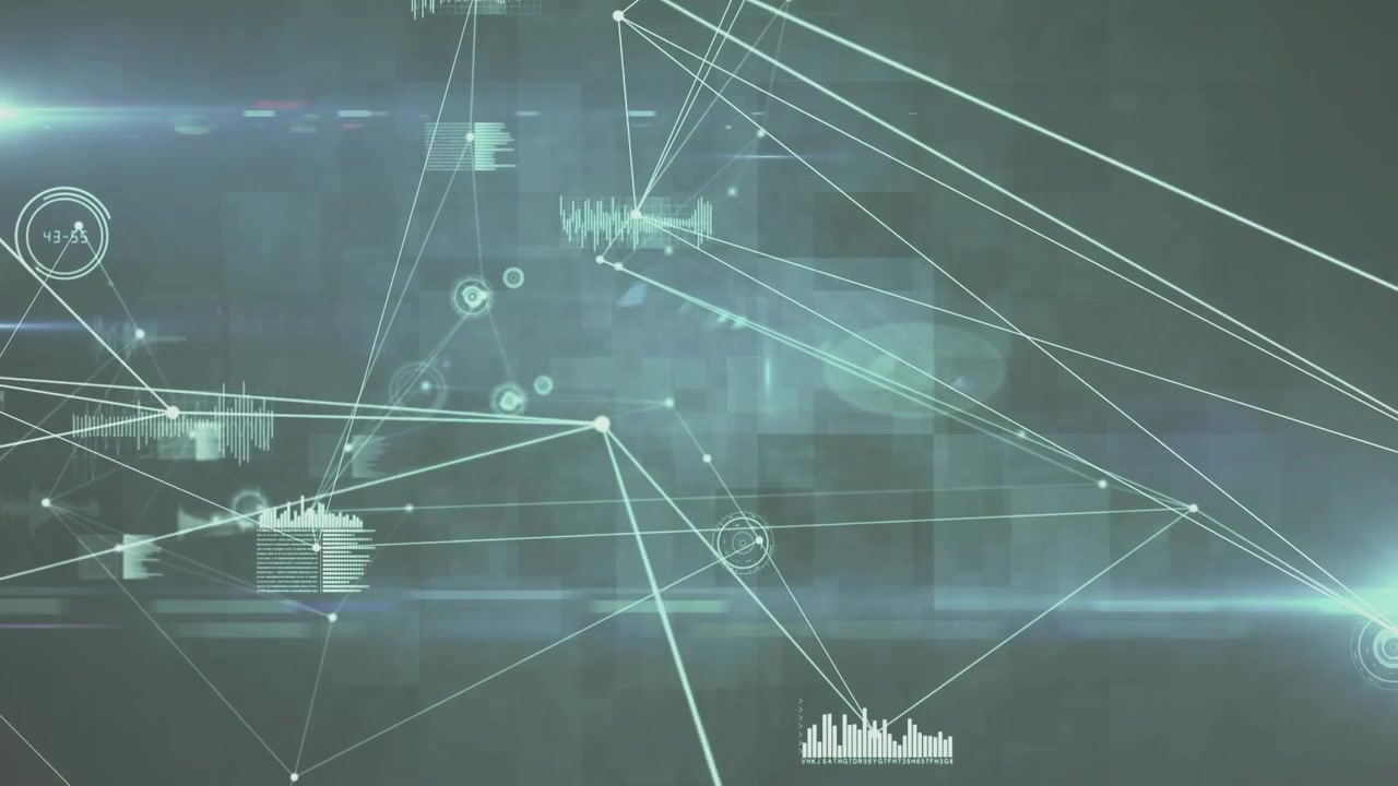 Digital Network Connection and Data Visualization Background