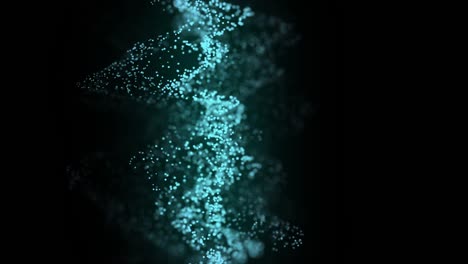 abstracto de partículas de neón brillantes movimiento de remolino bucle de fondo