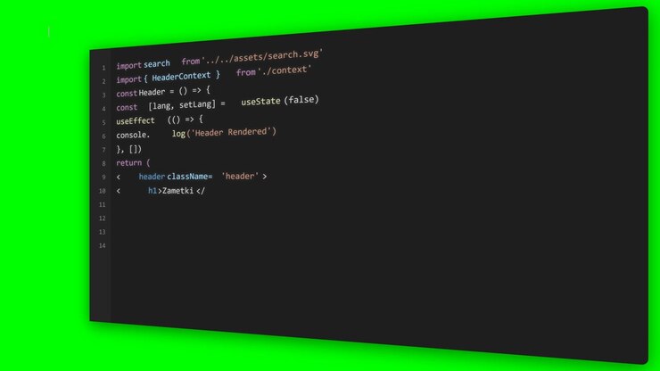 Software Developer Writing React Code in a Code Editor