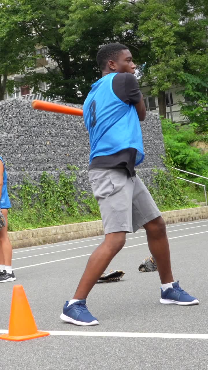 Baseball team playing a game outdoors