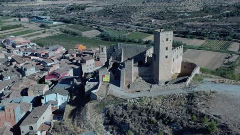 Ciudad-Castle-En-El-Ciudad-De-Ciudad,-Región-Urgell,-Provincia-De-Lleida-En-Catalonia