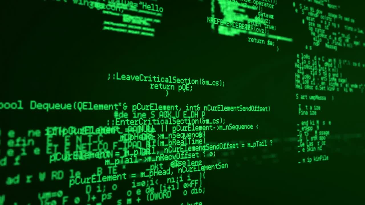 animación digital de la matriz