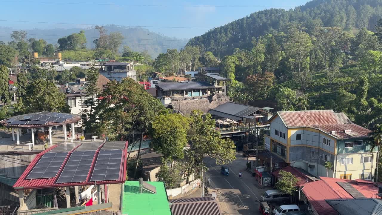 Vista da Vila na Encosta de Ella Town, Sri Lanka.